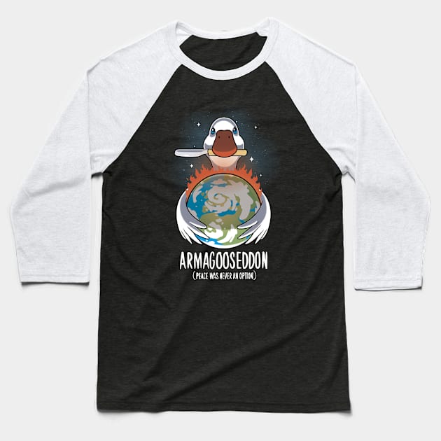 Untitled Goose Armageddon - World domination - Gaming Baseball T-Shirt by Typhoonic